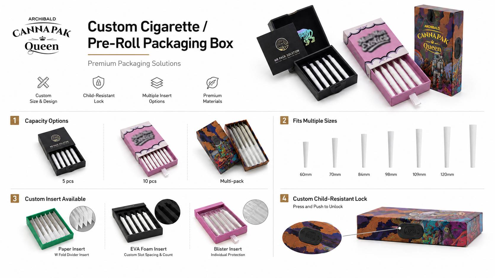 child proof pre-roll packaging